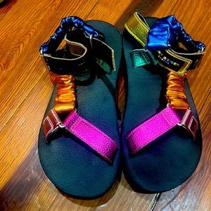 Girl platform sandals-Multi Color